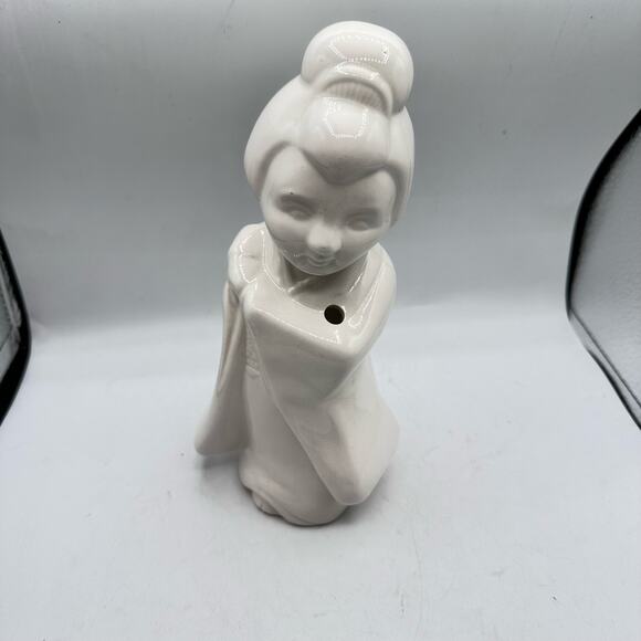 Vintage 1980s Orchids Of Hawaii Geisha Tiki Mug Flower Vase - 10" Tall - Picture 3 of 12